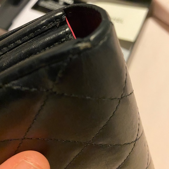 ❤️ Authentic Chanel Cambon Flap Long Wallet in Matte Black Quilted Calfskin - Picture 14 of 15